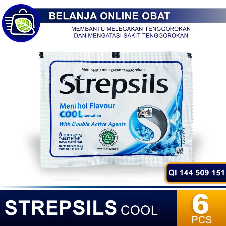 

STREPSILS COOL 6'S // Permen Pelega Tenggorokan