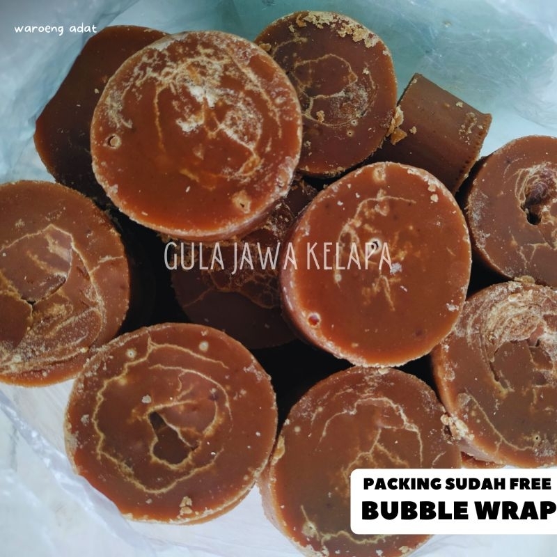 

GULA MERAH KELAPA ASLI GULA JAWA SUPER ISI 1/2KG ISI 1KG - Packing FREE Bubble Wrap