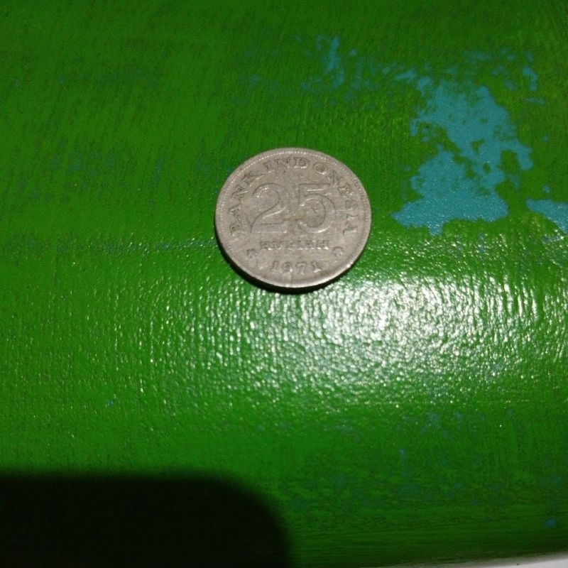 uang koin kuno lama 25 Rupiah 1971