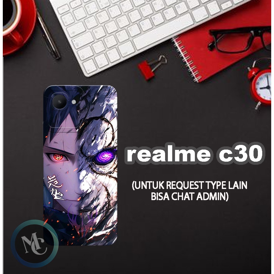CC10/ Softcase karet lentur untuk realme c30/Motif karakter anime naruto/case realme c30/kesing real