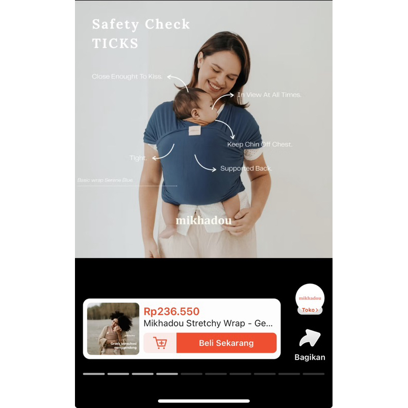 PRELOVED Mikhadou Stretchy Wrap