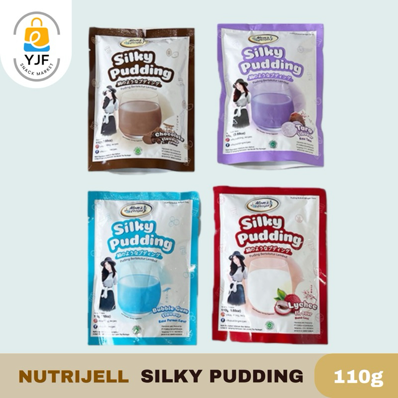 

Nutrijell Puding Silky / Pudding Silky Puyo Pouch / Silky Taro / Strawberry / Coklat / Bubble Gum