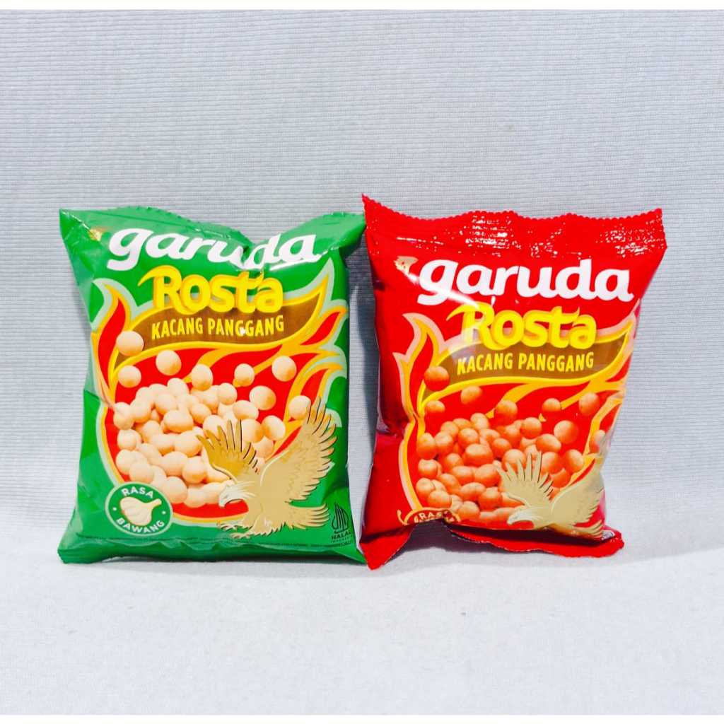 

Kacang Garuda Rosta Bawang / Pedas (1 Renteng isi 10 Pcs)