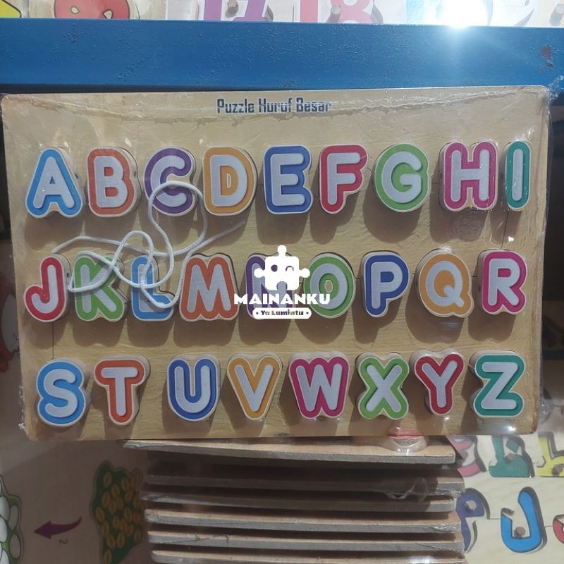 Mainan Edukasi Anak Puzzle Meronce Huruf Abjad
