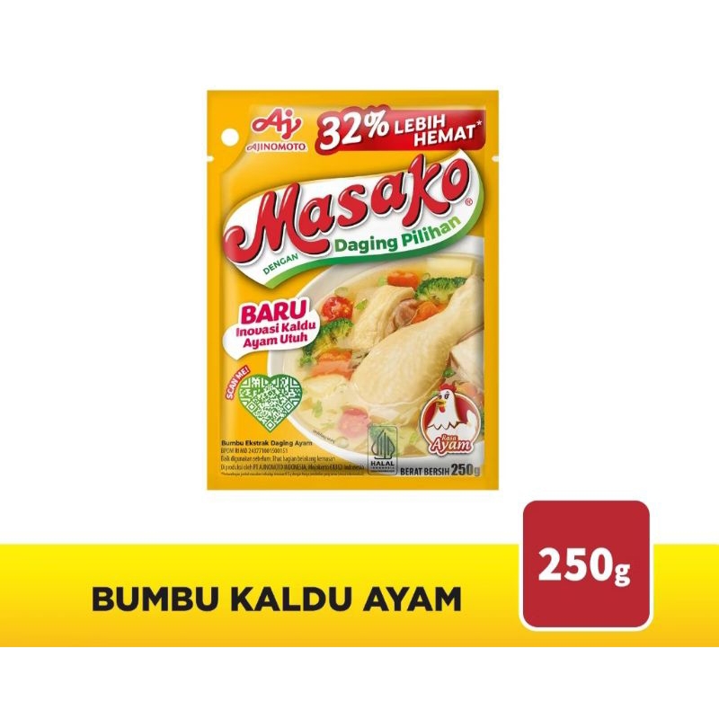 

MASAKO BUMBU KALDU PENYEDAP RASA AYAM 250 GR