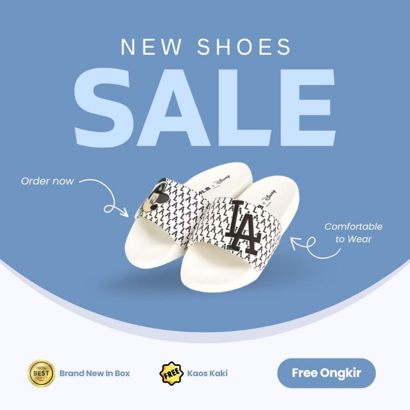 Sandal Slide MLB X Disney Mickey LA Dodgers White