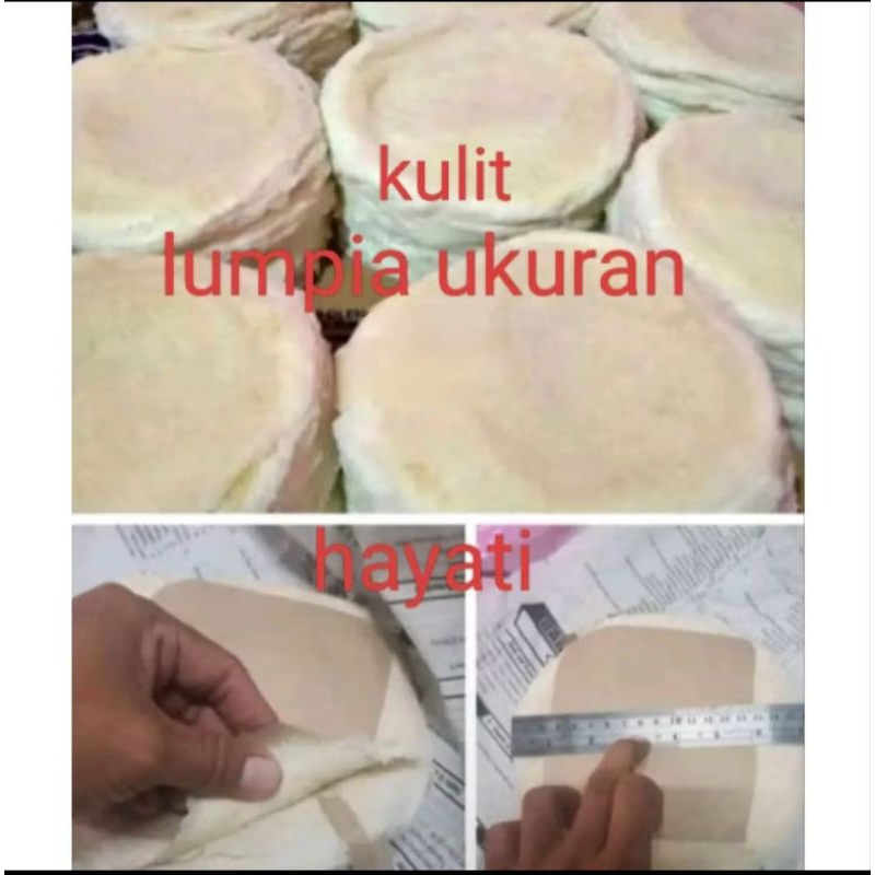 

kulit lumpia ukuran 18 cm isi 50 an