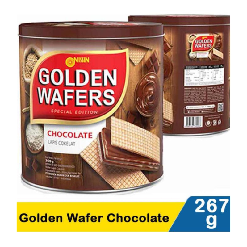 Nissin Golden Wafer Chocolate 300Gr
