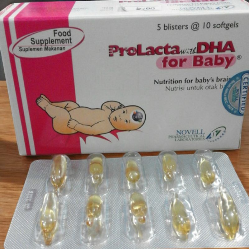 Prolacta With DHA For Baby 10 Kapsul - Suplemen Kesehatan Bayi . prolacta baby. prolacta. DHA. ARA. 