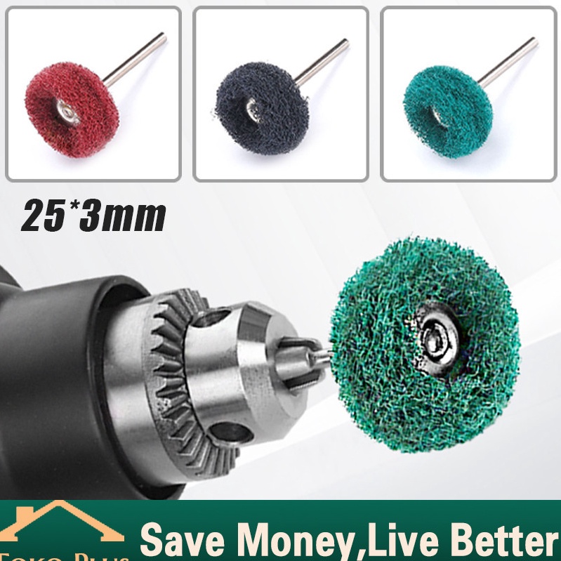 Diminati  5Pcs Mata Sikat Poles Bor Gerinda Mini Tuner Dremel Polishing Brush Mata Bor Sikat Nylon M