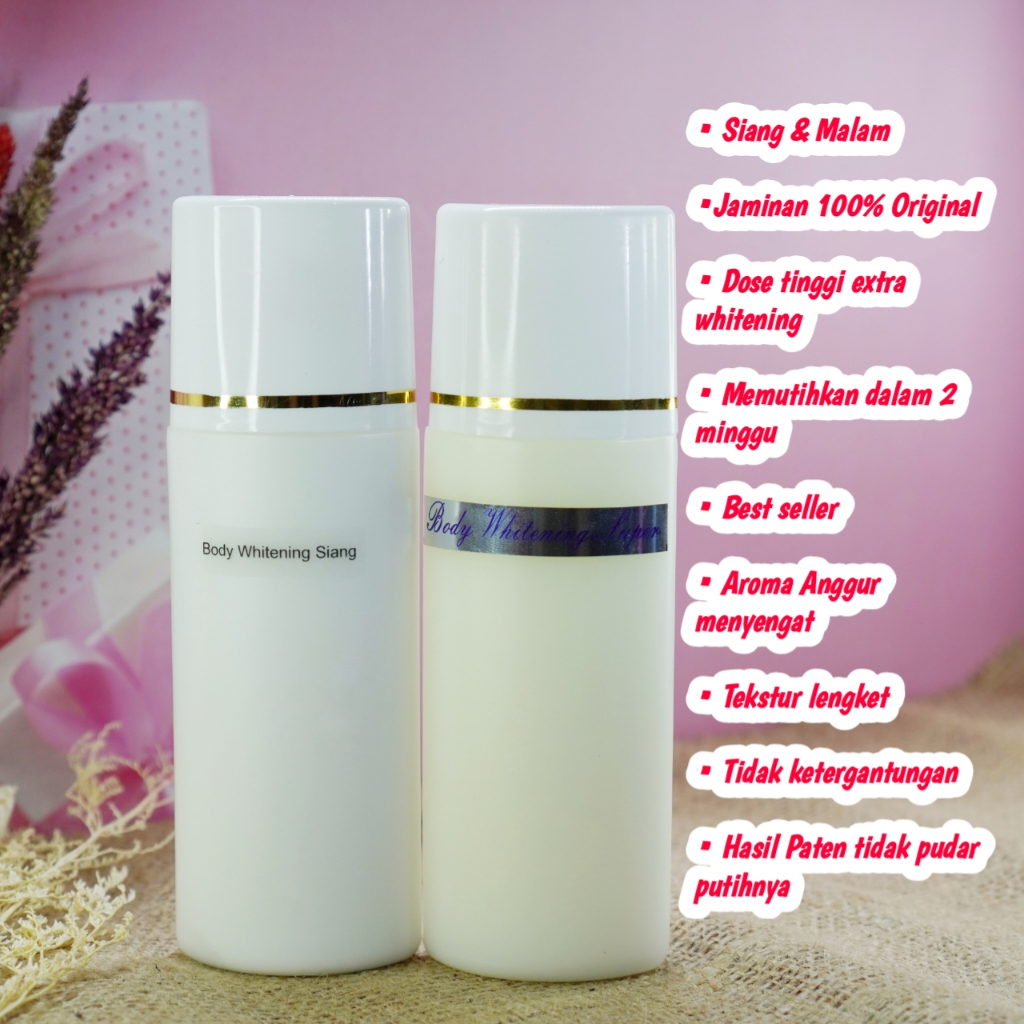 [ORIGINAL] PAKET HB SUPER ANGGUR 004001 PEKAT/GELL/PLUS ++  SIANG DAN MALAM EXTRA WHITENING handbody