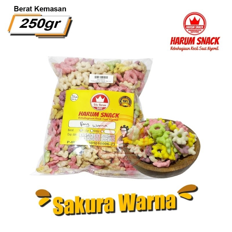 

SAKURA WARNA 250 GRAM [Harum Snack Official] SNACK KILOAN MAKANAN RINGAN CAMILAN PANG PANG