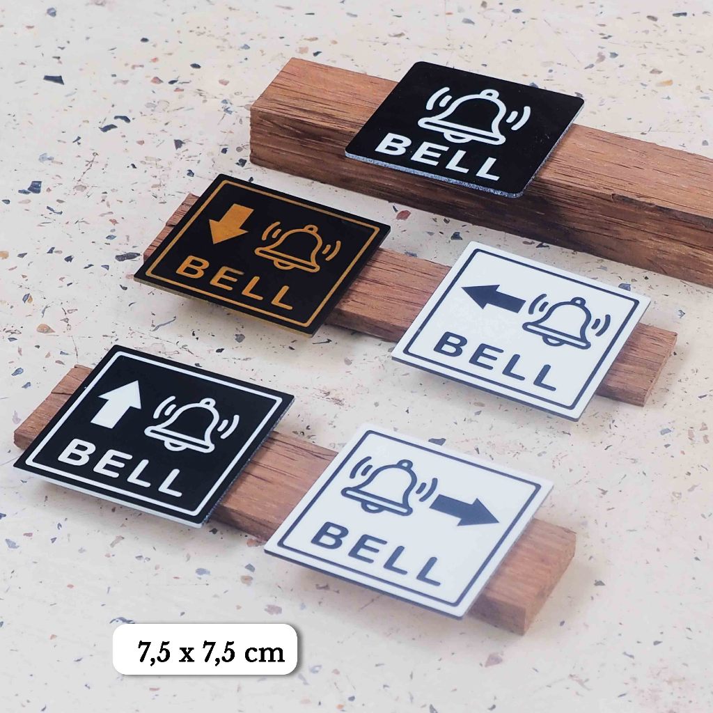 

PAPAN NAMA BELL ACRYLIC Ukuran 7.5 x 7.5 cm