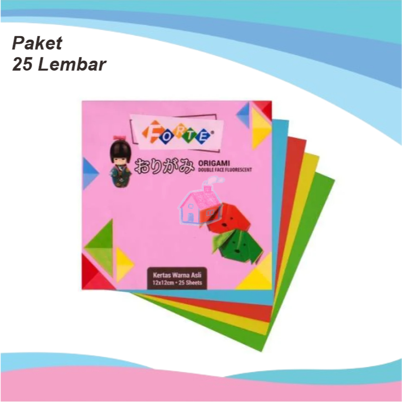 

(25 Lembar) Kertas Lipat Origami Forte 12 X 12 | Sikiki Store