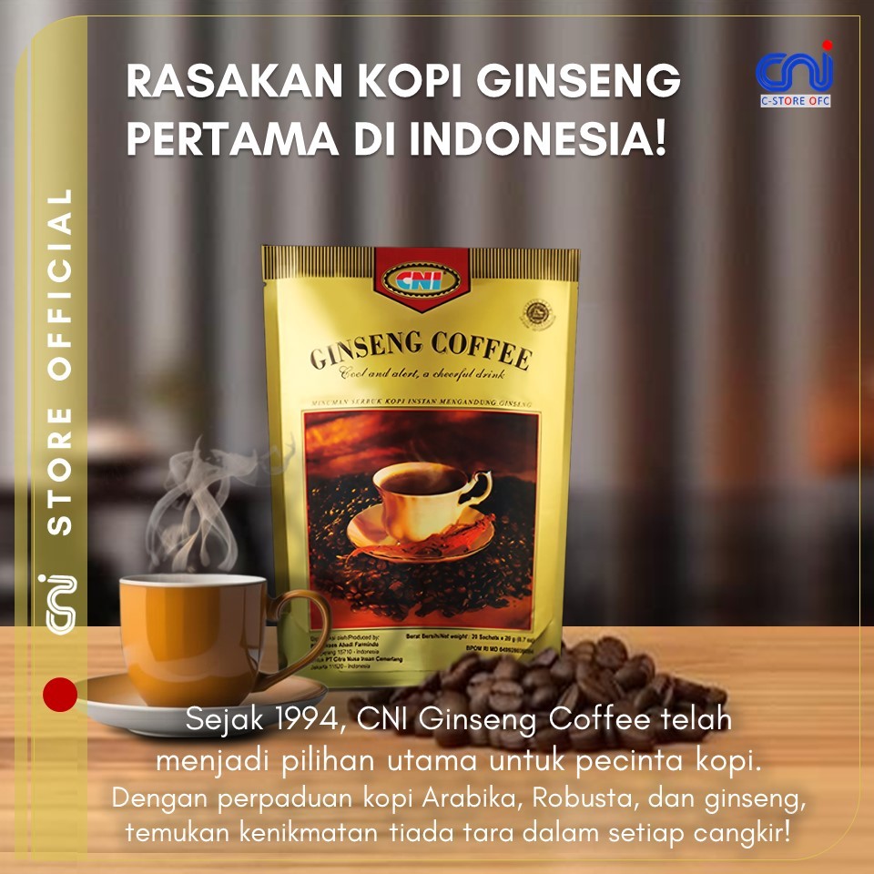 

CNI Ginseng Coffee Pioner Kopi Ginseng Aman di Lambung