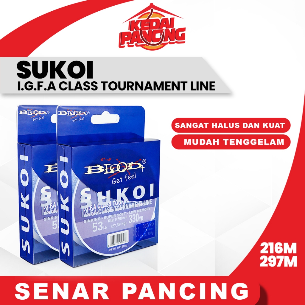 SENAR PANCING BLOOD SUKOI FLUOROCARBON COATING FISHING LINE JAPAN