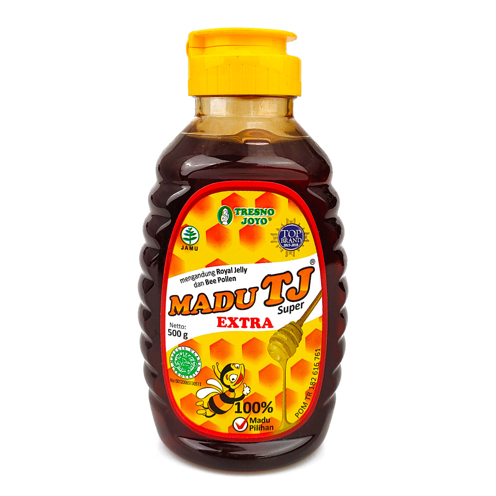 

Madu Tj Super 500gr Tresnojoyo / Madu TJ Extra 500gr Tresnojoyo - Madu Berkualitas Tinggi dengan Royal Jelly & Bee Pollen untuk Menjaga Daya Tahan Tubuh