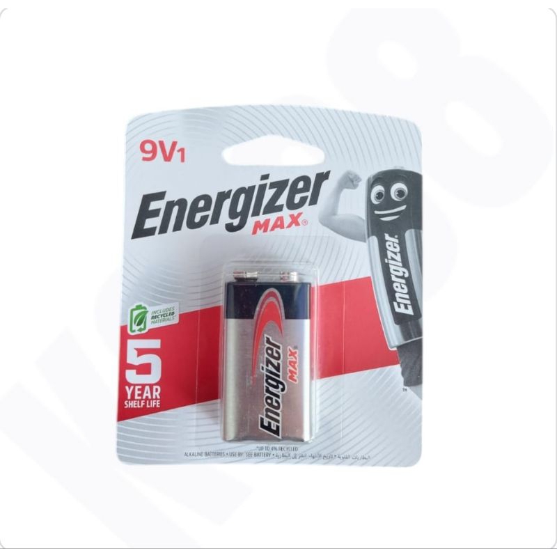 Energizer 9 Volt / Baterai 9Volt Alkaline isi 1 Pcs / ENZ9VALK