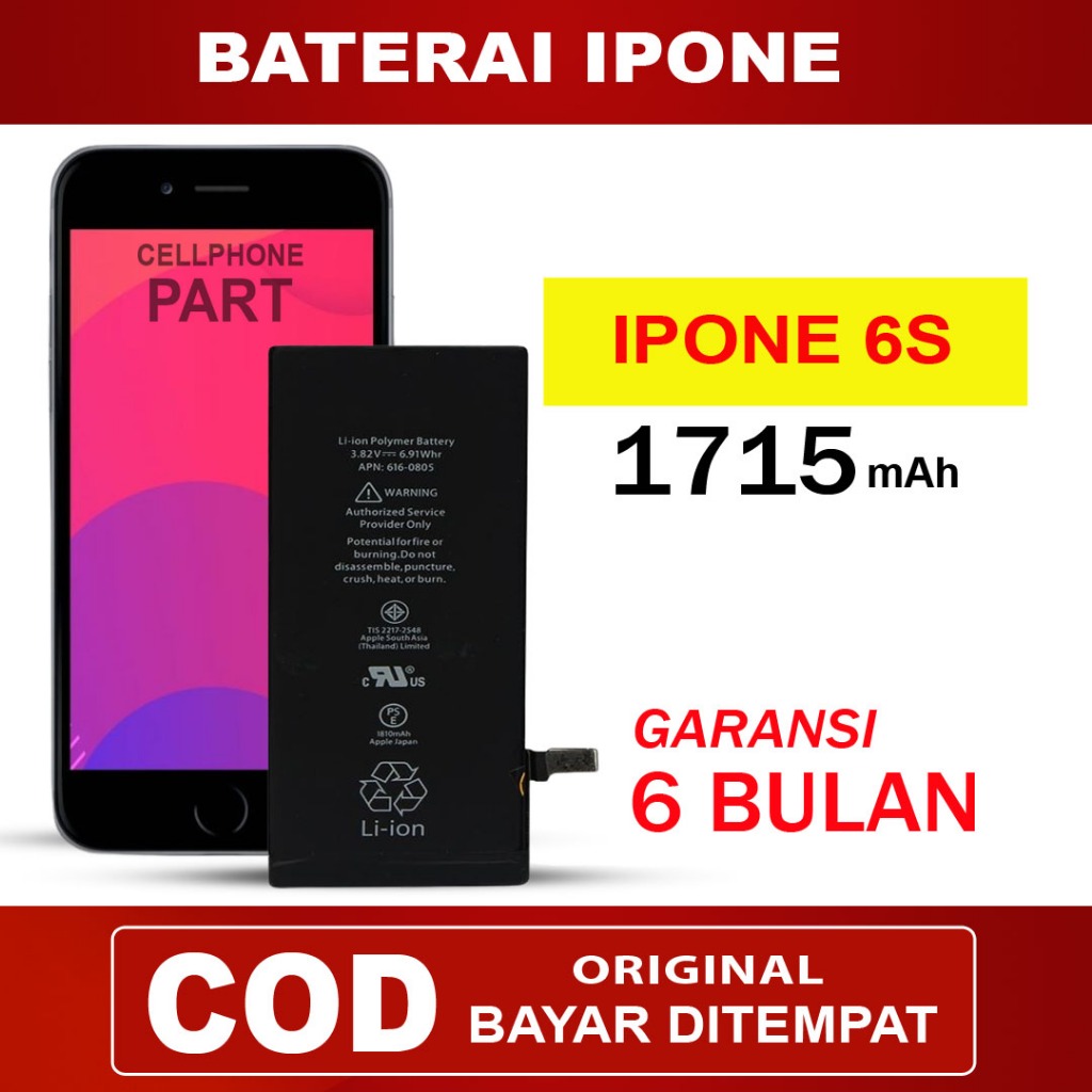 BATERAI BATRE IPONE 6S ORIGINAL
