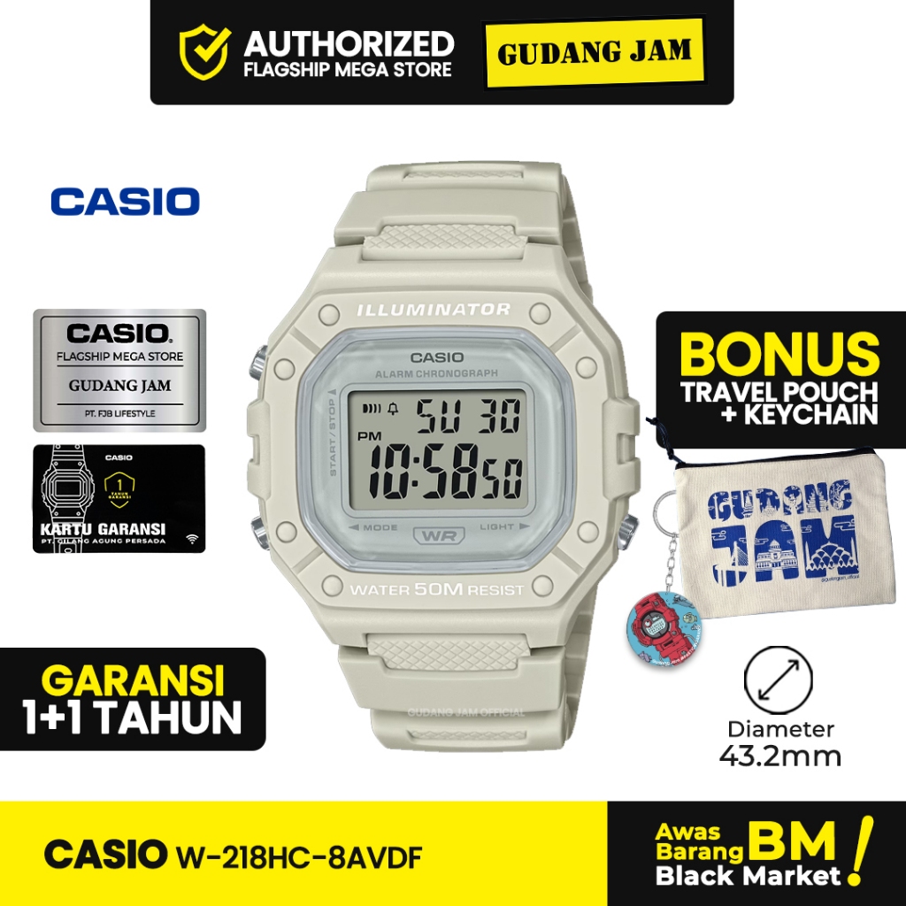 Jam Tangan Casio W-218HC-8AVDF W-218HC W-218 W218HC W 218HC