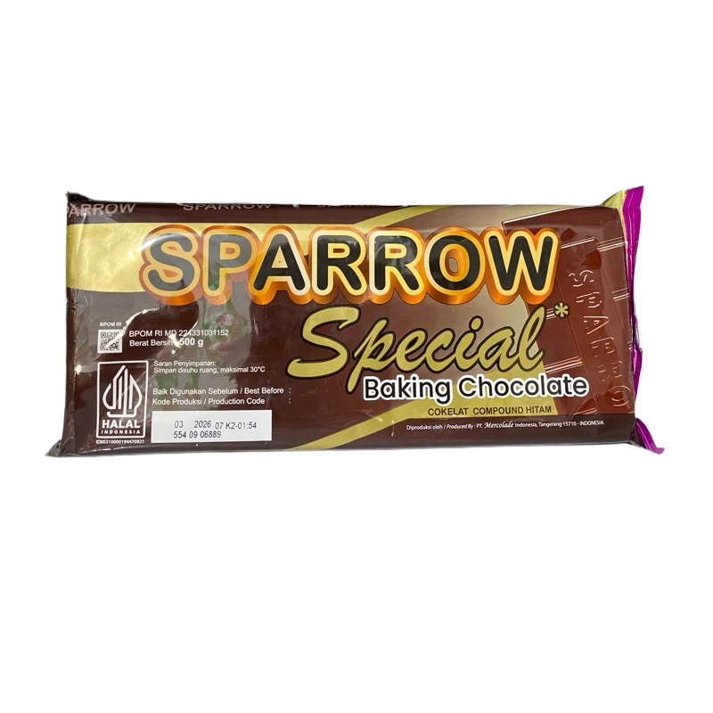 

Sparrow Dark Chocolate Compound 500gr – Coklat Block Baking