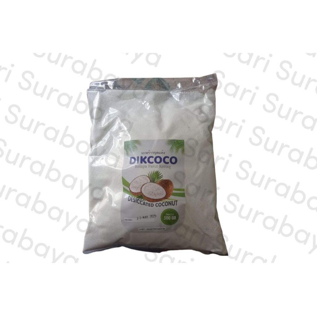

DIKCOCO DESICCATED COCONUT/KELAPA PARUT KERING 500GR