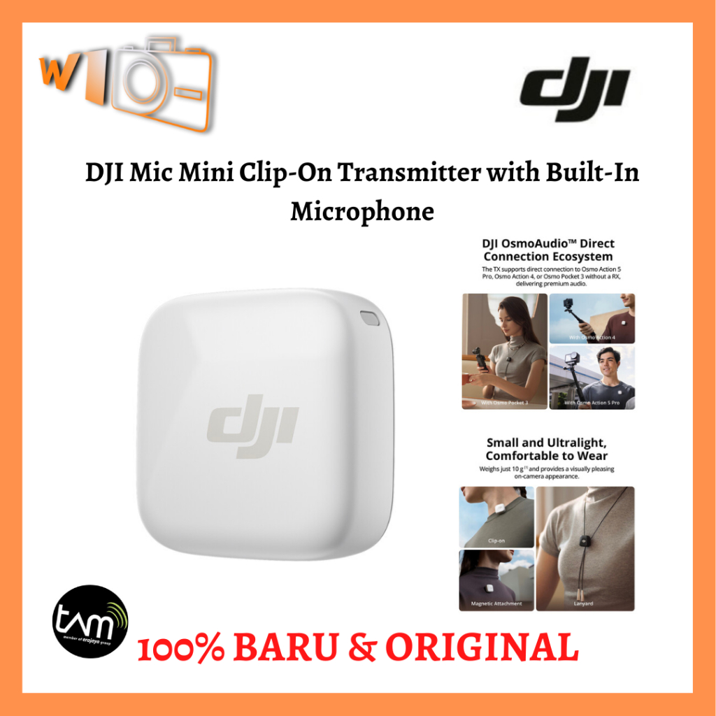 DJI Mic Mini Clip-On Transmitter with Built-In Microphone -Dji mic mini transmitter