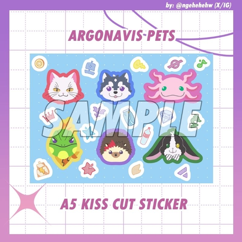 

FROM ARGONAVIS PROJECT Argonavis Pets Kiss Cut Sticker Sheet A5