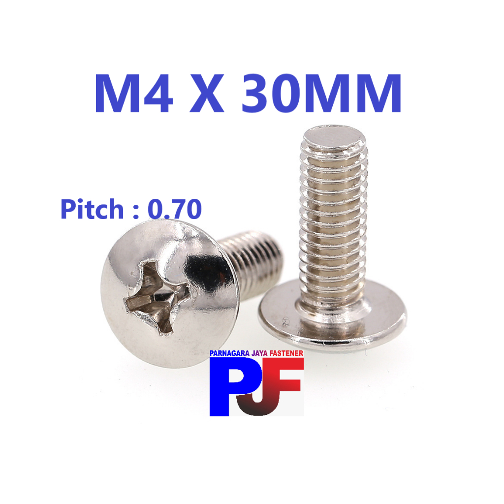 Baut JT Stainless M4x30 / Baut Payung Stainless / JT SS M4x30