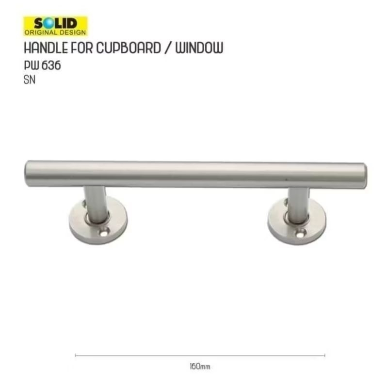 Tarikan Pegangan Handle Laci Lemari Jendela PW 636 SN SOLID