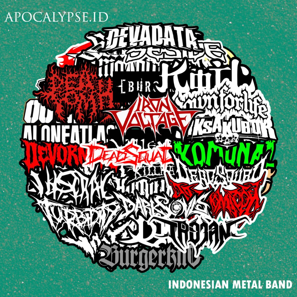 

STICKER PACK BAND METAL INDONESIA - Seringai Deadsquad Burgerkill Darksovls Jasad Stiker Helm / Laptop / aksesories