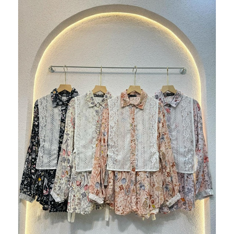 atasan zara rayon/ atasan putih wanita /atasan zara rayon/ atasan lace