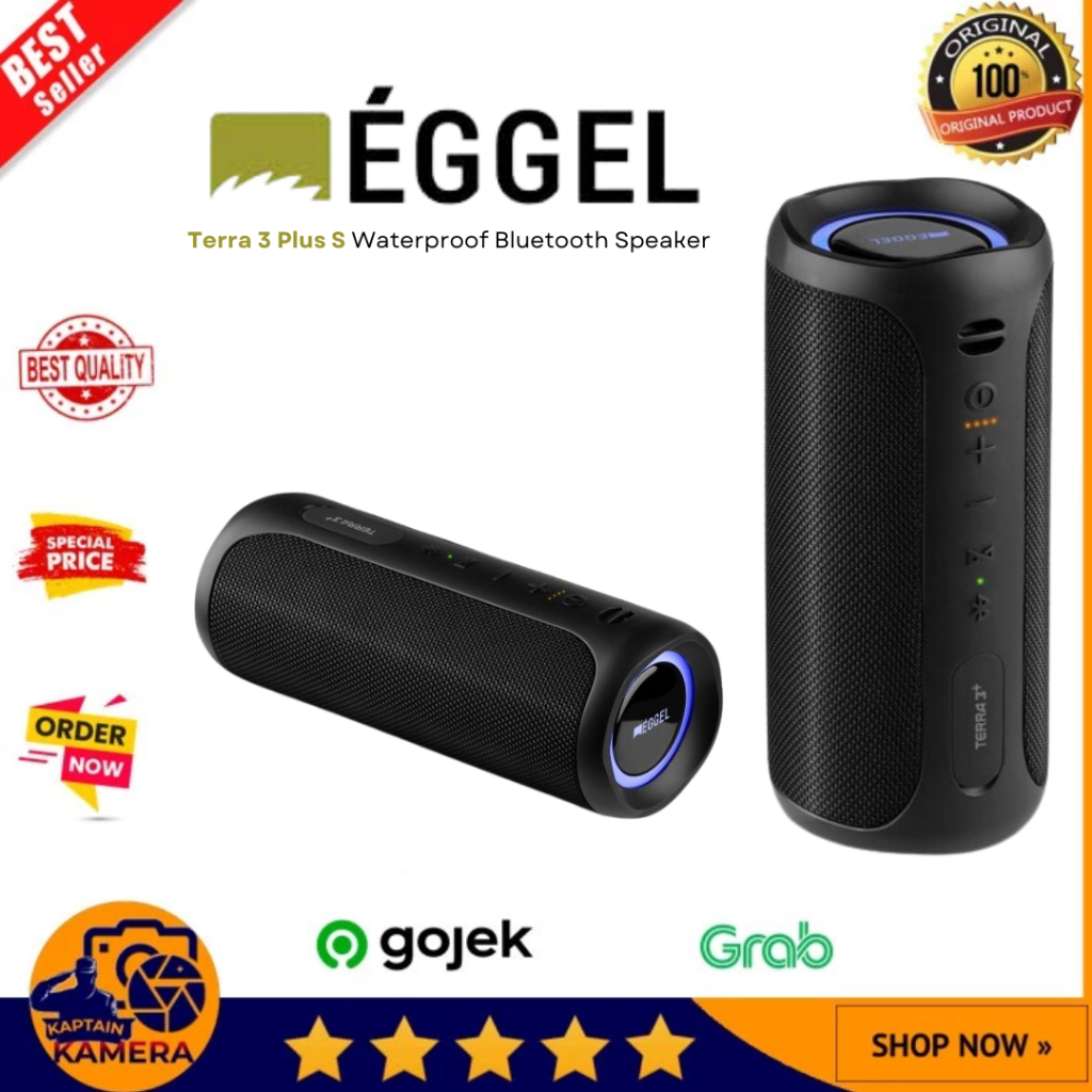 Eggel Terra 3 Plus S Waterproof Bluetooth Speaker with RGB Lights