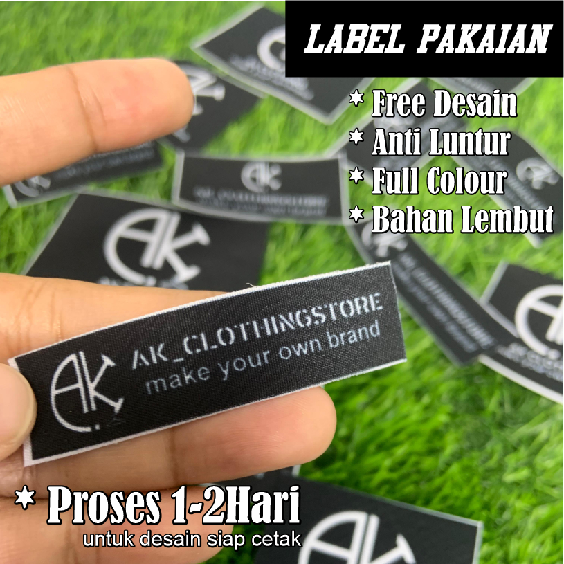

( TERMURAH ) Label Baju | 6 CM X 1 CM | Label Hijab | Label Kaos | Label Custom Nama | Free Desain