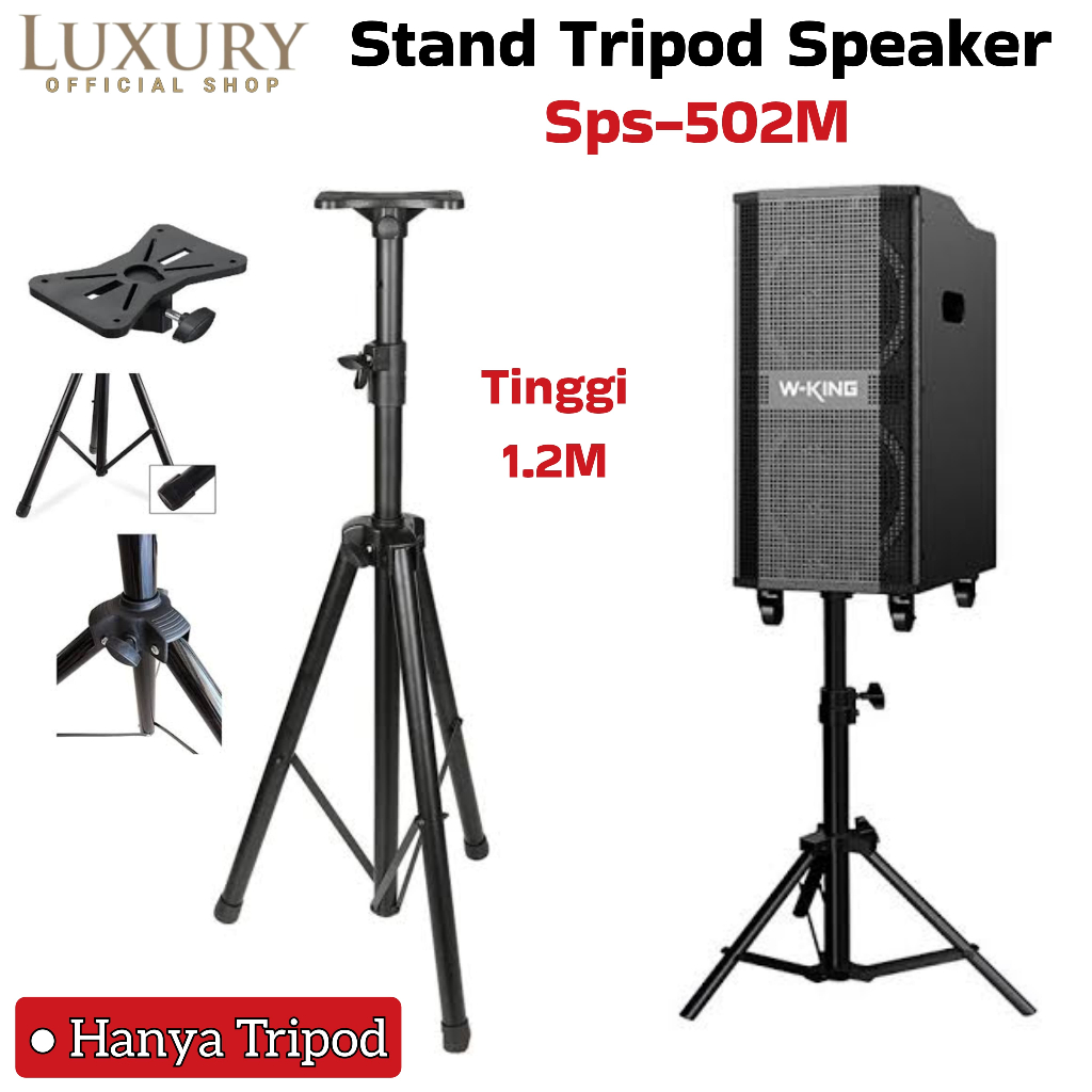Stand Tripod Tiang Kaki Standing Speaker Portable Aktif Pasif