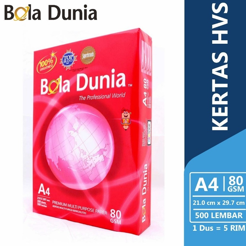 

KODE MBRT Kertas HVS Kertas Photocopy A4 8 gr Bola Dunia