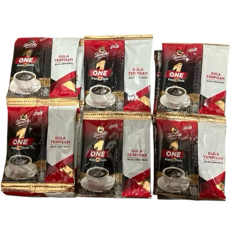 

kopi kapal api one 1 gula terpisah (1 renteng 10 sachet)