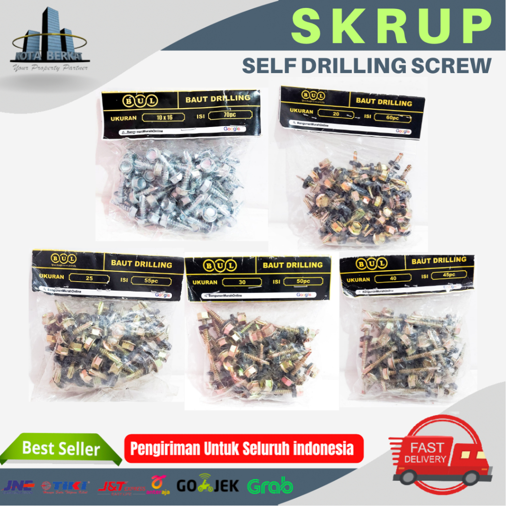 BAUT DRILLING / BAUT BAJA RINGAN / SEKRUP BAJA RINGAN / SKRUP BAJA RINGAN / SELF DRILLING SCREW