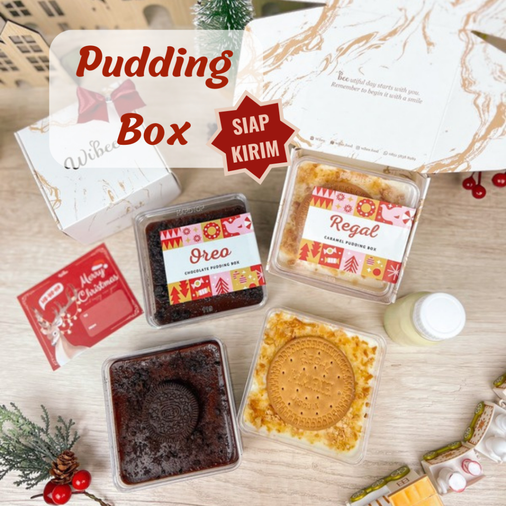 

PUDDING BOX Package - Christmas Hampers Pudding Box (size 250 ml) - Parsel Puding Natal - Hampers Wibee