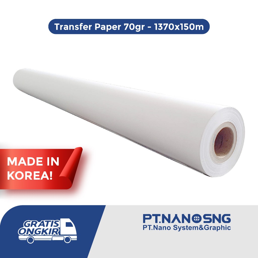 

TRANSFER PAPER MADE IN KOREA - 70gr 1370x150m - Core 2