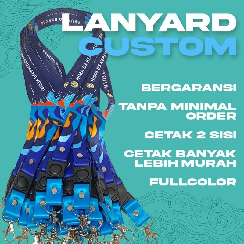 

CUSTOM LANYARD PRINTING 2 CM CETAK BOLAK BALIK