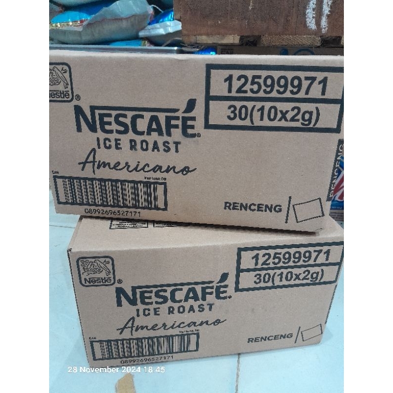 

Nescafe Americano Ice Roast 1 KARDUS ISI 30 RENCENG