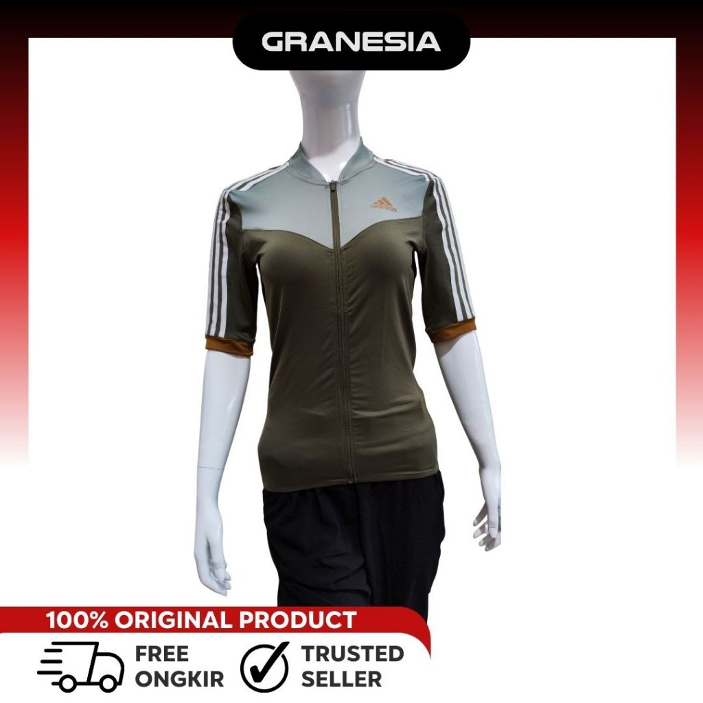 Adidas The Letters Short Sleeve Cycling Jersey Womens IB8483|Kaos Jersey Sepeda Cewek|Baju Olahraga 