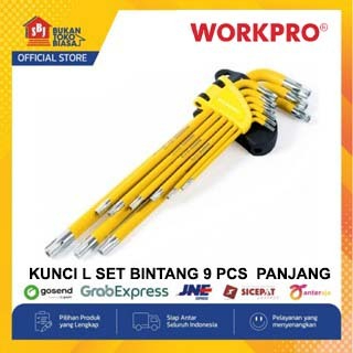 Workpro Kunci L Set Bintang 9 Pcs  Panjang W022012