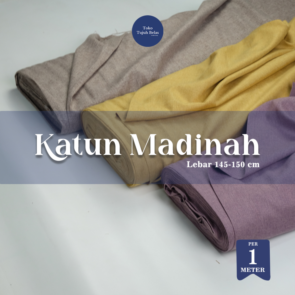 Toko17 MADINAH COTTON PER 1 METERAN kain eceran bahan koko, gamis
