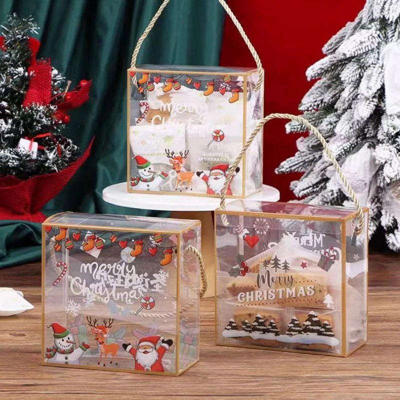 

Box mika tenteng Natal kotak cookies tenteng natal 14x14x7 NBM 21