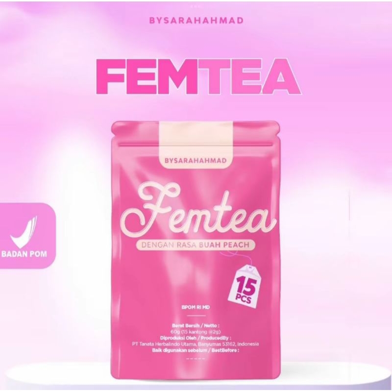 

FEMTEA BYSARAHAHMAD FEMTEA RASA BUAH PEACH TEH KEWANITAAN BY SARAH AHMAD