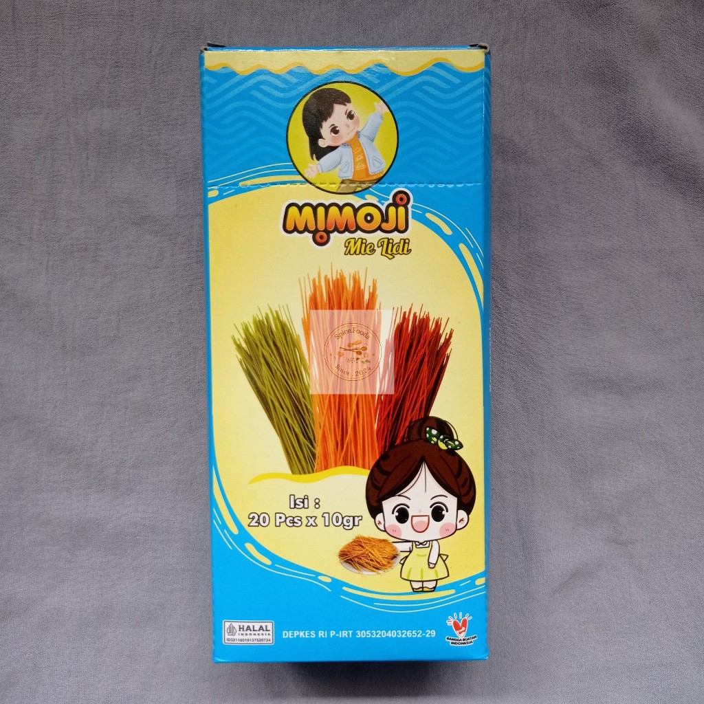 

MIMOJI Mie Lidi Gurih Isi 20pcs x 10gr / Makanan Ringan / Cemilan / Mie Lidi / 1 Box Mie Lidi