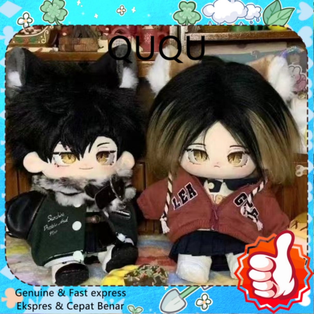 QUQU 20cm Haikyuu!! Kuroo Tetsurou Kenma Kozume Attribute Cotton Doll baju boneka 20cm Dress up doll