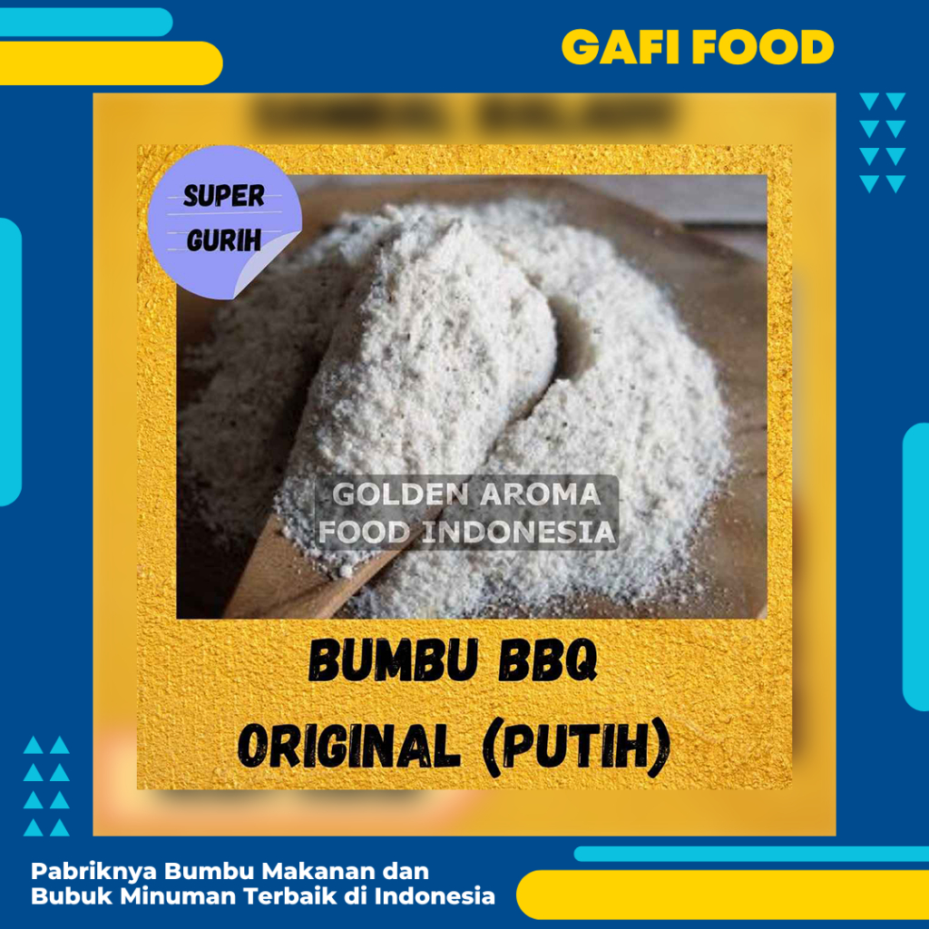 

BUMBU TABUR BBQ BARBEQUE ORIGINAL PUTIH 1 KG FOOD GRADE 1Kg Bubuk Bumbu Basreng Tahu Bulat Singkong